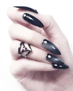 Affection Black Silver Midi Ring US2 To US6 -Rogue & Wolf Shop 20201123 151435c