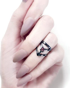 Affection Black Silver Midi Ring US2 To US6 -Rogue & Wolf Shop 20201123 151549c