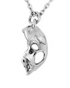 Cat Skull Necklace In Mirror Steel -Rogue & Wolf Shop 2021 10 13 9999 124 1