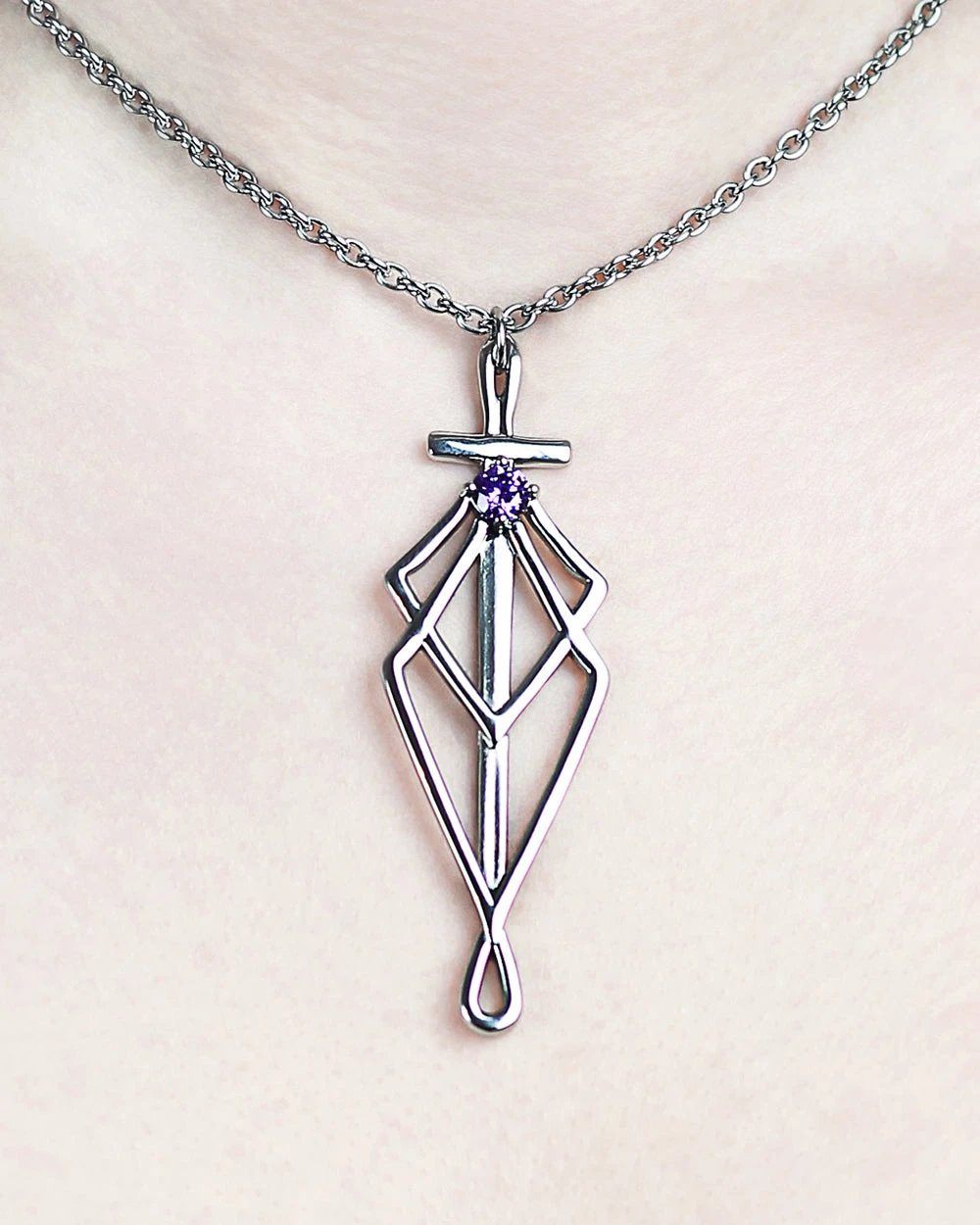 SpiderSilk Necklace In Mirror Steel 6 SpiderSilk Necklace In Mirror Steel - Image 4