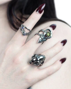 Cat Skull Ring In Mirror Steel -Rogue & Wolf Shop 2021 10 13 9999 99 1