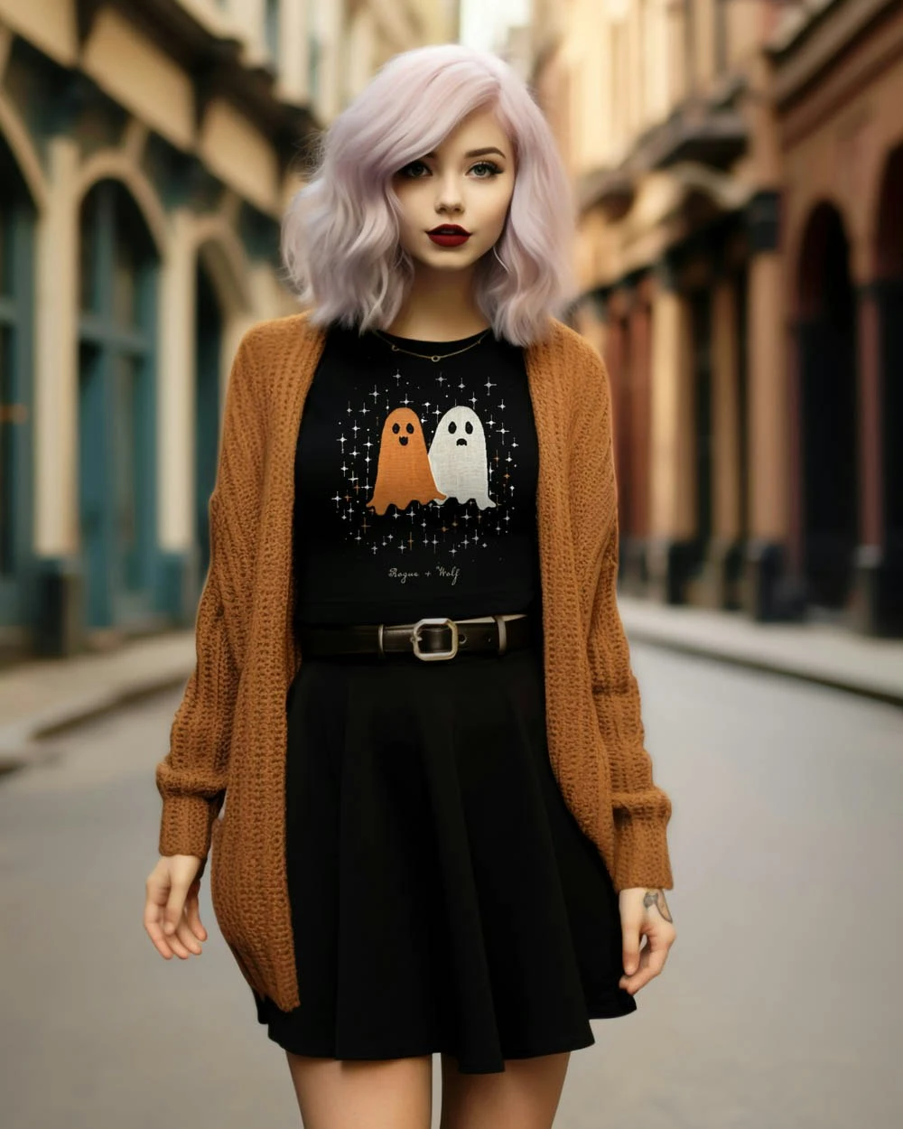 Ghost Besties Short Sleeve Crop Top 3 Ghost Besties Short Sleeve Crop Top