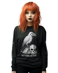 Nevermore Long Sleeve Tee -Rogue & Wolf Shop 5eff9cc404b83d20713d0edffb2d480eaf6dc0c9cb884928299bddbe0e1e54eb753a9131407c555ebc38398b36d17b351ccaad3a3fb0a8d49846c45ffbc37edf18d19b565c3a0882a5d8a54dbe59560ff6fecc79d3022471dddf74e