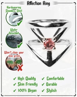 Affection Ring In Mirror Steel -Rogue & Wolf Shop AffectionRing Inforgraphic 4x5 06