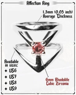 Affection Ring In Mirror Steel -Rogue & Wolf Shop AffectionRing Inforgraphic 4x5 06b