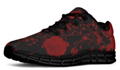 Blood Rose Romance Athletic Sneakers -Rogue & Wolf Shop AthleticSneakers BloodRoseRomanceAthleticSneakers 173 06594 Activesneakers Blk STR2 RAW