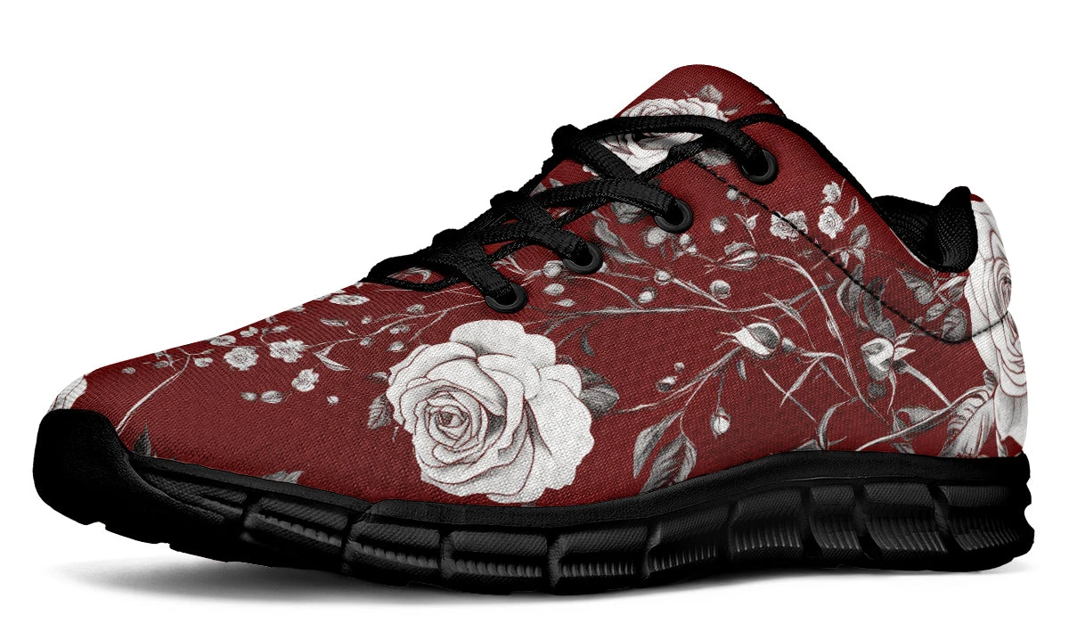 Red Rose Romance Athletic Sneakers 5 Red Rose Romance Athletic Sneakers - Image 3