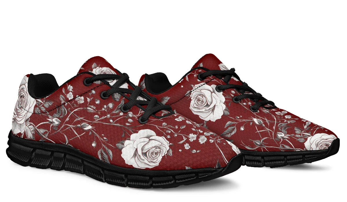 Red Rose Romance Athletic Sneakers 8 Red Rose Romance Athletic Sneakers - Image 6