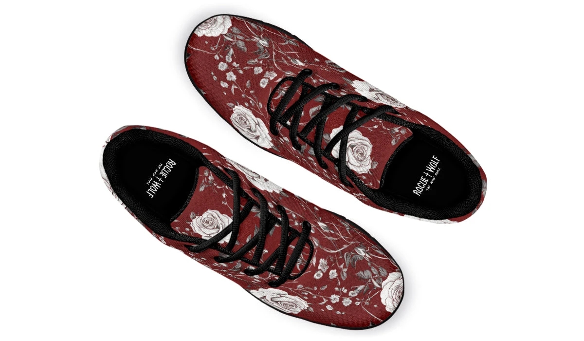Red Rose Romance Athletic Sneakers 9 Red Rose Romance Athletic Sneakers - Image 7