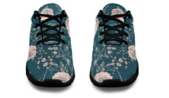 Teal Rose Romance Athletic Sneakers -Rogue & Wolf Shop AthleticSneakers TealRoseRomanceAthleticSneakers 173 53166 Activesneakers Blk STR4 RAW