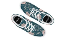 Teal Rose Romance Athletic Sneakers -Rogue & Wolf Shop AthleticSneakers TealRoseRomanceAthleticSneakers 173 53166 Activesneakers RAW WT STR7