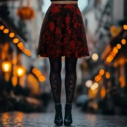 Blood Rose Romance Skater Skirt