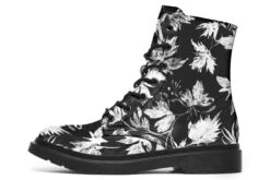 Black Faded Leaves Boots