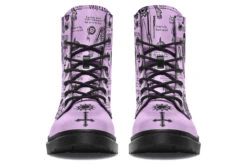Lavender Vampire Study Boots -Rogue & Wolf Shop Boots LavenderVampireStudyBoots 173 86788 Boots Blk STR4 RAW