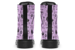 Lavender Vampire Study Boots -Rogue & Wolf Shop Boots LavenderVampireStudyBoots 173 86788 Boots Blk STR5 RAW