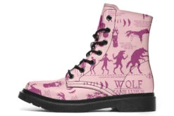 Pink Wolf Study Boots