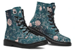 Teal Rose Romance Boots -Rogue & Wolf Shop Boots TealRoseRomanceBoots 173 06319 Boots Blk STR8 RAW