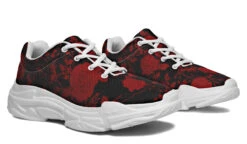 Blood Rose Romance Chunky Sneakers -Rogue & Wolf Shop ChunkySneakers BloodRoseRomanceChunkySneakers 173 06695 Chunkysneakers WT STR6 RAW