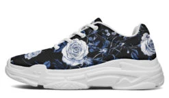 Blue Rose Romance Chunky Sneakers -Rogue & Wolf Shop ChunkySneakers BlueRoseRomanceChunkySneakers 173 53367 Chunkysneakers WT STR1 RAW