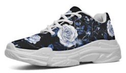 Blue Rose Romance Chunky Sneakers -Rogue & Wolf Shop ChunkySneakers BlueRoseRomanceChunkySneakers 173 53367 Chunkysneakers WT STR2 RAW