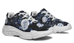 Blue Rose Romance Chunky Sneakers -Rogue & Wolf Shop ChunkySneakers BlueRoseRomanceChunkySneakers 173 53367 Chunkysneakers WT STR6 RAW