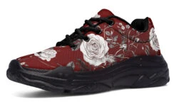 Red Rose Romance Chunky Sneakers -Rogue & Wolf Shop ChunkySneakers RedRoseRomanceChunkySneakers 173 53369 Chunkysneakers Blk STR2 RAW