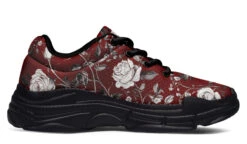 Red Rose Romance Chunky Sneakers -Rogue & Wolf Shop ChunkySneakers RedRoseRomanceChunkySneakers 173 53369 Chunkysneakers Blk STR3 RAW