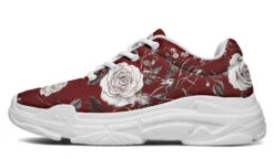 Red Rose Romance Chunky Sneakers -Rogue & Wolf Shop ChunkySneakers RedRoseRomanceChunkySneakers 173 53369 Chunkysneakers WT STR1 RAW