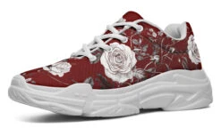 Red Rose Romance Chunky Sneakers -Rogue & Wolf Shop ChunkySneakers RedRoseRomanceChunkySneakers 173 53369 Chunkysneakers WT STR2 RAW