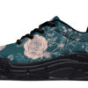 Teal Rose Romance Chunky Sneakers -Rogue & Wolf Shop ChunkySneakers TealRoseRomanceChunkySneakers 173 53362 Chunkysneakers Blk STR1 RAW