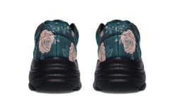Teal Rose Romance Chunky Sneakers -Rogue & Wolf Shop ChunkySneakers TealRoseRomanceChunkySneakers 173 53362 Chunkysneakers Blk STR5 RAW