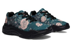 Teal Rose Romance Chunky Sneakers -Rogue & Wolf Shop ChunkySneakers TealRoseRomanceChunkySneakers 173 53362 Chunkysneakers Blk STR6 RAW