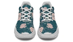 Teal Rose Romance Chunky Sneakers -Rogue & Wolf Shop ChunkySneakers TealRoseRomanceChunkySneakers 173 53362 Chunkysneakers WT STR4 RAW