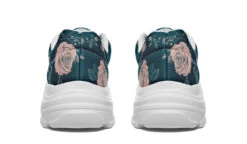 Teal Rose Romance Chunky Sneakers -Rogue & Wolf Shop ChunkySneakers TealRoseRomanceChunkySneakers 173 53362 Chunkysneakers WT STR5 RAW