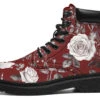 Red Rose Romance Classic Boots -Rogue & Wolf Shop ClassicBoots RedRoseRomanceClassicBoots 173 53647 Classicboots Blk STR1 NLB