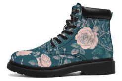 Teal Rose Romance Classic Boots