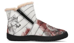 Crimson Wolf Comfy Winter Boots -Rogue & Wolf Shop ComfyWinterBoots CrimsonWolfComfyWinterBoots 173 74681 Comfywinterboots Blk STR3 NLB