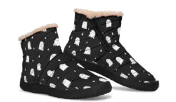 Ghost Party Comfy Winter Boots -Rogue & Wolf Shop ComfyWinterBoots GhostPartyComfyWinterBoots 173 37938 Comfywinterboots Blk STR9 NLB