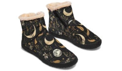 Moonlit Botanica Comfy Winter Boots -Rogue & Wolf Shop ComfyWinterBoots MoonlitBotanicaComfyWinterBoots 173 37911 Comfywinterboots Blk STR8 NLB