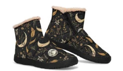 Moonlit Botanica Comfy Winter Boots -Rogue & Wolf Shop ComfyWinterBoots MoonlitBotanicaComfyWinterBoots 173 37911 Comfywinterboots Blk STR9 NLB