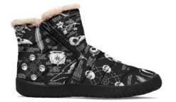 Raven Study Comfy Winter Boots -Rogue & Wolf Shop ComfyWinterBoots RavenStudyComfyWinterBoots 173 37909 Comfywinterboots Blk STR3 NLB