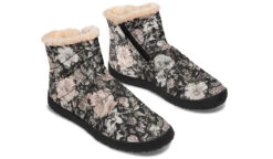 Vintage Peonies Comfy Winter Boots -Rogue & Wolf Shop ComfyWinterBoots VintagePeoniesComfyWinterBoots 173 37918 Comfywinterboots Blk STR8 NLB