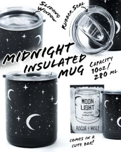 Moonlight Insulated Tumbler Mug - 280ml / 10oz 21 Moonlight Insulated Tumbler Mug - 280ml / 10oz -Rogue & Wolf Shop Composite01 TumblerMug4x5