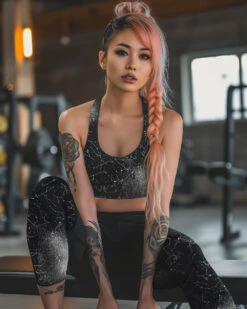 Constellation Longline Sports Bra -Rogue & Wolf Shop ConstLeggingandBra 03Edit