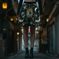 Cosmic Sigils Skater Skirt