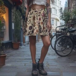 Enchanted Blossoms Skater Skirt