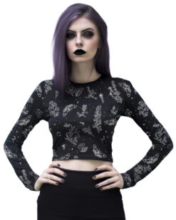 Nightshade Long Sleeve Crop Top