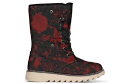 Blood Rose Romance Fold Over Winter Boots -Rogue & Wolf Shop FoldOverWinterBoots BloodRoseRomanceFoldOverWinterBoots 173 36626 Polarboots CW STR5 NLB