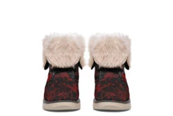 Blood Rose Romance Fold Over Winter Boots -Rogue & Wolf Shop FoldOverWinterBoots BloodRoseRomanceFoldOverWinterBoots 173 36626 Polarboots CW STR8 NLB