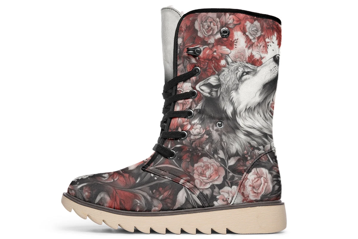 Crimson Wolf Fold Over Winter Boots 3 Crimson Wolf Fold Over Winter Boots